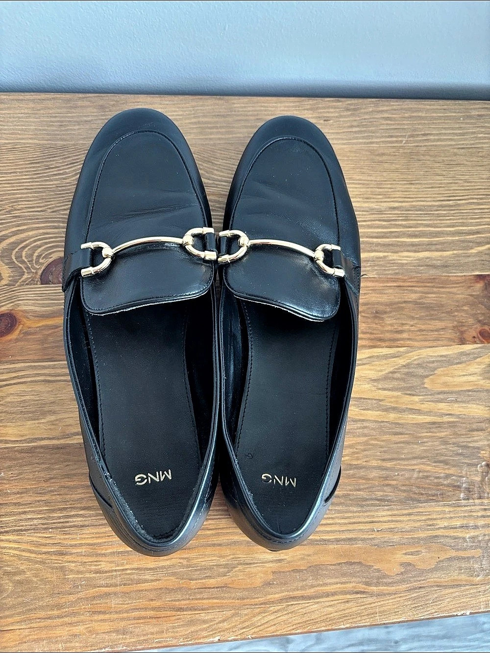 Mango Black Bit Loafers Like New